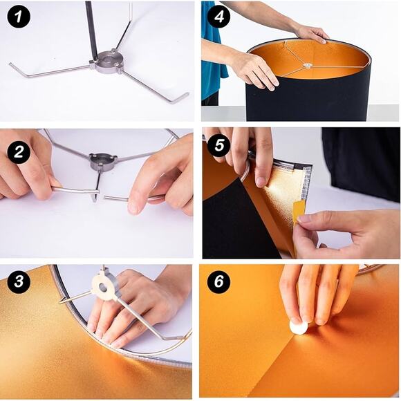 Wellmet 14"x14"x15" Assembly Required Lampshade - Picture 5 of 9